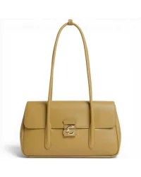 Borsa a mano C-Me Lock Bag Donna Seagrass in Pelle Granata