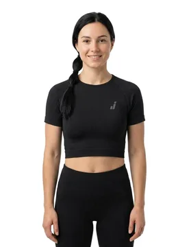 T-shirt Sans Manches Ana Crop Black / Black 01 XL - Joluvi - FashionsVida