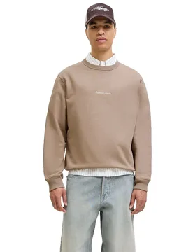Felpa Norrebro Emb Brown XL - Jack & jones - FashionsVida