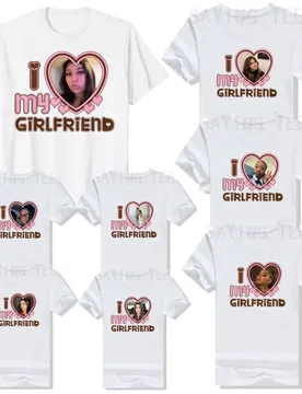 Mens I Love My Girlfriend Shirt for You T-Shirt Boyfriends Tee Top Gifts BF Outfit Customizable Girlfriends Photo Design Apparel - Aliexpress - FashionsVida