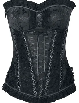 Korsage - Crest - L bis XXL - für Damen - Größe L - schwarz - Frauen - female - Bedroom Stories - FashionsVida