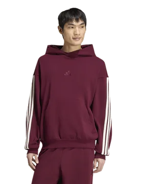 Kit 3-stripes Hoodie Herren Kapuzenpullover - Rot - Größe XXXL - Baumwoll-Jersey Red XXXL - Adidas - FashionsVida