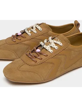 Zapatillas de mujer de piel con doble cordón - Brownie - FashionsVida