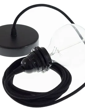 Cables Lampe Suspendue Pendel Pour Abat-jour Rc04 2 M Black One Size - Creative - FashionsVida