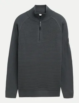 Troyer-Strickpullover Grau XL - Tom Tailor Casual - FashionsVida