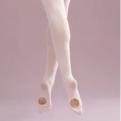 Leggings de ballet convertibles con diseño de apertura para los pies - Suaves, altamente elásticos, perfectos para danza, ballet y práctica de punt