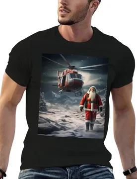Santa Claus in Winter Wonderland - A Festive Helicopter Journey T-Shirt Casual Fashion Print Tee Top - Aliexpress - FashionsVida