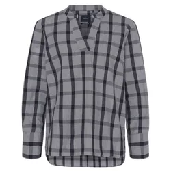 Lori Long Sleeve Shirt Navy Check XL Women