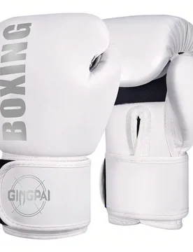 Par de guantes de boxeo plateados para adultos, guantes de boxeo para adolescentes hombres y mujeres, para boxeo profesional, Muay Thai, entrenamiento - Shein - FashionsVida