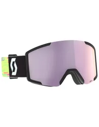 Masque de ski - Shield Black/Neon Yellow AMP Lavender Chrome S3 - Noir
