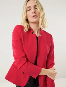 Kofferblazer Airline, normale Größen#Kurzgrößen, Farbe Rot, 44, knitterfrei super bequem Damen - Walbusch - FashionsVida