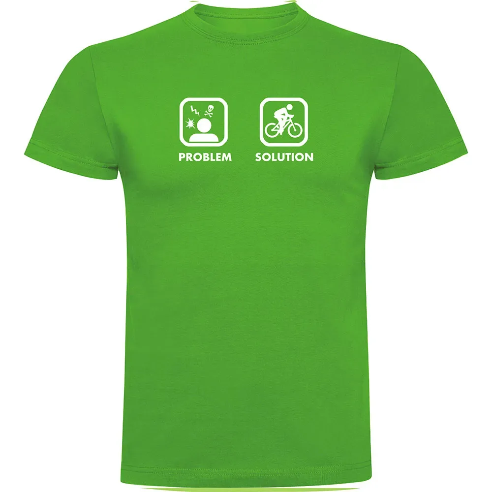 Maglietta A Maniche Corte Problem Solution Bike Green - Kruskis - FashionsVida