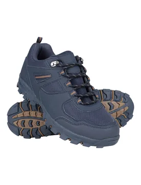 Mens 'Mcleod' Men Hiking Shoes Cushioned Breathable Lightweight Lace Up Walking Navy - Size Uk 12 - Mountain Warehouse - FashionsVida