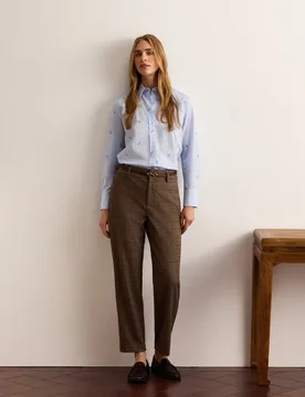 Pantalón de mujer de punto con cuadros - Lloyd's - FashionsVida