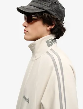 Superdry Herren Bench High Neck Stripe Trainingsjacke White - Größe: Xxl - 79.99 - FashionsVida