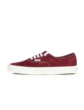 Scarpa Bassa Uomo Authentic (pig Suede) Pomegranate/white - Vans - FashionsVida