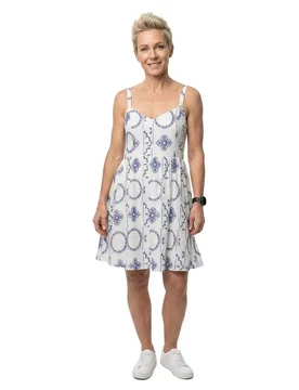 Robe Courte Sans Manches Daphne Elin Bright White / Detail Emb Surf The Web XL - Only - FashionsVida