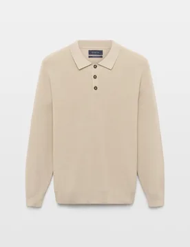 Sueter cuello polo manga larga hombre - Dustin - FashionsVida