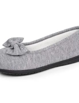 Chaussons ballerines Gris nœud irisé grisirisé 39 - Isotoner - FashionsVida