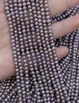 AAAA 3-3.5mm Multiple Sizes Natural Freshwater Egg Round Purple Pearl Bead Women Jewelry Make DIY Necklace Bracelet Accessories - Aliexpress - FashionsVida