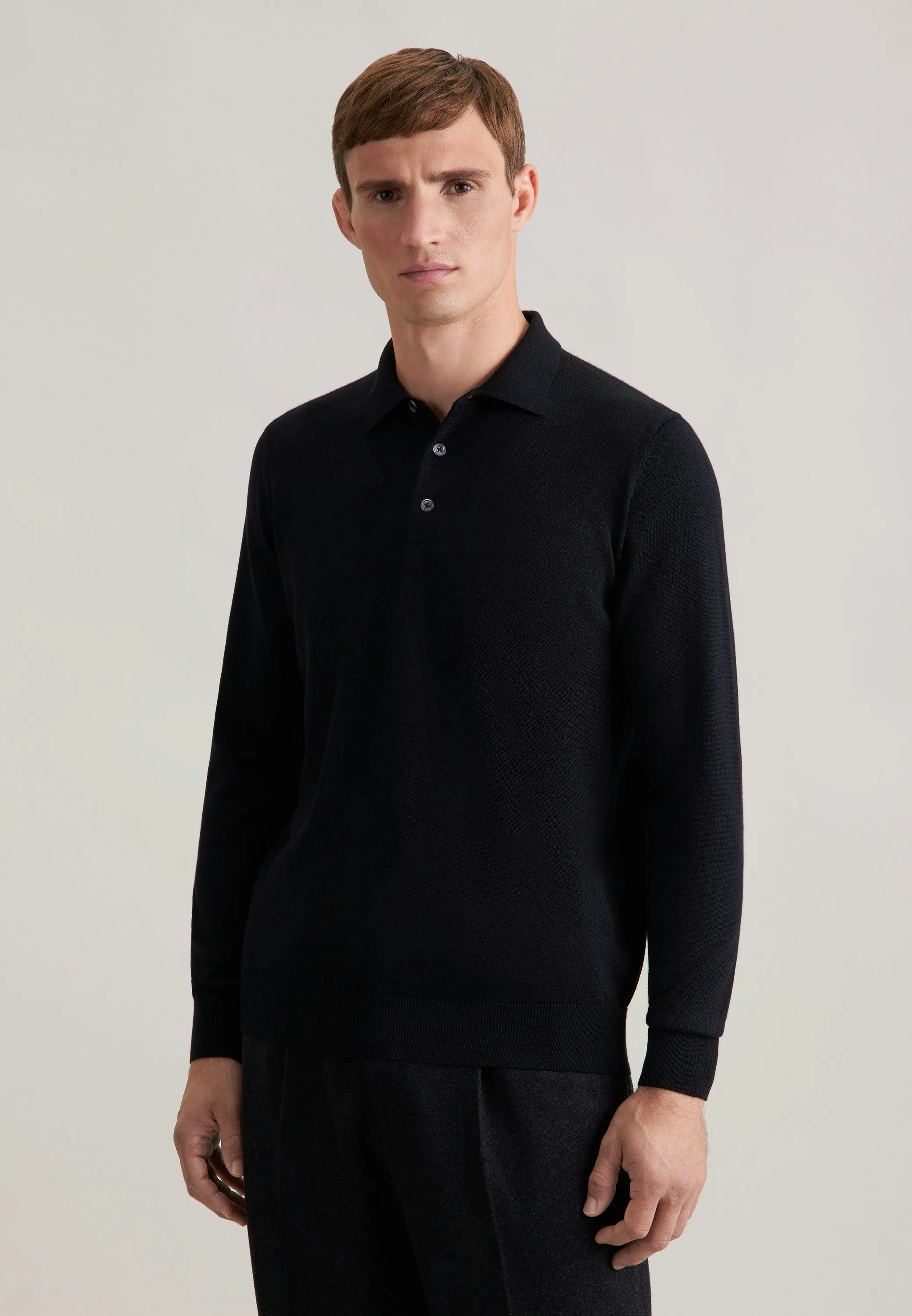 Regular Pullover Uni Schwarz L - Seidensticker - FashionsVida