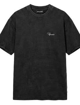 Signar Oversized Waffle Tee Vintage Black M Herren - Pegador - FashionsVida