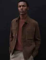 Suede Trucker Jacket Bitter Chocolate male