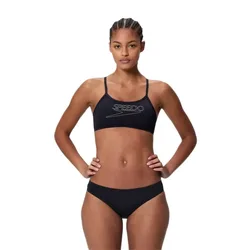 Endurance+ Logo Thin Strap Bikini Anthracite UK 34 Women