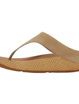 Sandales Lulu Lux Graphic Weave Suede Toe Post Cappuccino EU 37 - Fitflop - FashionsVida