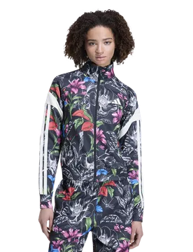 X Farm Rio House Of Tiro Track Top Women Track Tops - Black - Size XXS (0-2) - Poly Mesh - Black - Size: 2X-Small - Adidas - FashionsVida