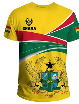 Ghana Flag 3D Printed T Shirt Men Summer Fashion Ghanaian Coat Of Arms Football Jersey Tee O-Neck Short Sleeve Streetwear Tops - Aliexpress - FashionsVida