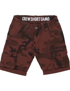 Pantalone Corto Uomo Crew Short Camo Burned Camo - Alpha industries - FashionsVida