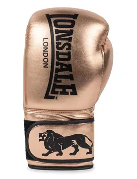 Gants De Boxe Artificiels Cuir Dinero Pink Champagne / Black 12 oz - Lonsdale - FashionsVida