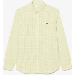 Camisa de hombre de corte regular de popelín con cuadros escoceses