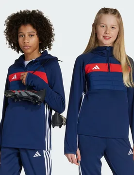 Tiro 25 Essentials Top da allenamento invernale per bambini 7-8A Team Navy Blue 2 / Red / White - Adidas - FashionsVida
