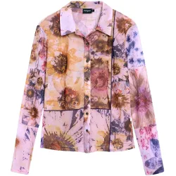 Camisa estampada manga larga