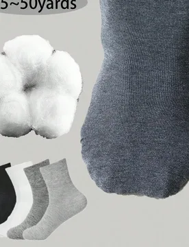 Pares de calcetines holgados para personas mayores, calcetines transpirables y cómodos para tobillos para hombres y mujeres, otoño 10 pares negros 4 - Shein - FashionsVida