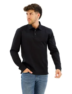 Polo A Maniche Lunghe Pado 30 102152 Black 3XL - BOSS - FashionsVida