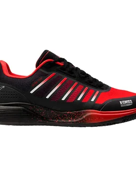 Ultra Court Sanyo Padel Shoes White / Red / Black / Gray UK 11 - K-swiss - FashionsVida