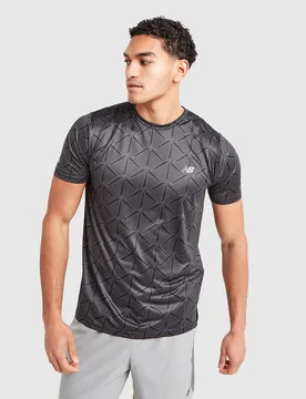 Essential All Over Print T-Shirt - Herren, Schwarz - male - Size: XL - New Balance - FashionsVida