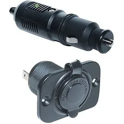 Dc Plug And Dash Socket Kit Set 12v Black One Size unisex