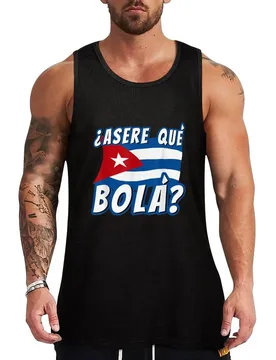 Gift Idea Funny Cuban Saying Havana Cuba Flag Asere Que Bola Tank Top anime t-shirts mens clothing Sleeveless men male top - Aliexpress - FashionsVida