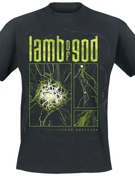 T-Shirt - Oblivion Panels - S bis M - für Männer - Größe S - schwarz - Lizenziertes Merchandise! - Männer - male - Lamb Of God - FashionsVida