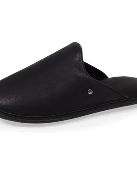 Chausson mules cuir synthétique Noir noir 43 - Isotoner - FashionsVida