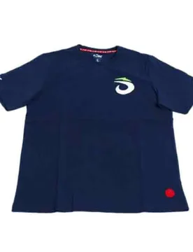 Glacier Short Sleeve T-shirt Navy M - Lok - FashionsVida
