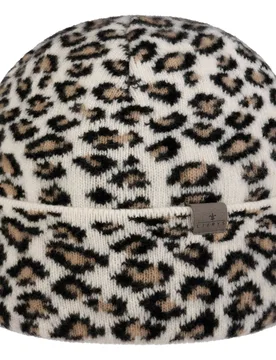 Leo Merino Beanie Hat with Cuff by - beige - Damen - Size: One Size - Lierys - FashionsVida
