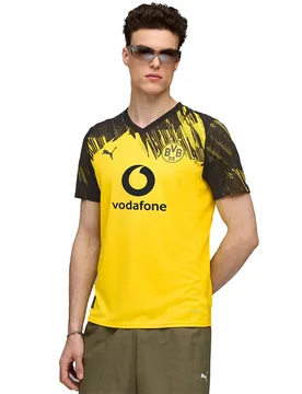 T-shirt à Manches Courtes Bvb Borussia Dortmund 25/26 Replica Home Faster Yellow / Black M - Puma - FashionsVida