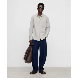 Camisa de hombre regular fit de cuadros de algodón