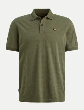 T-shirt mit Polokragen Popcorn Grün M - PME Legend - FashionsVida