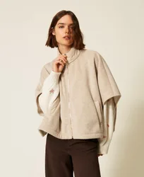 Poncho en drap avec fermeture éclair